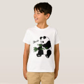 T-shirt Giant Panda Eats Bamboo Name   (Devant entier)