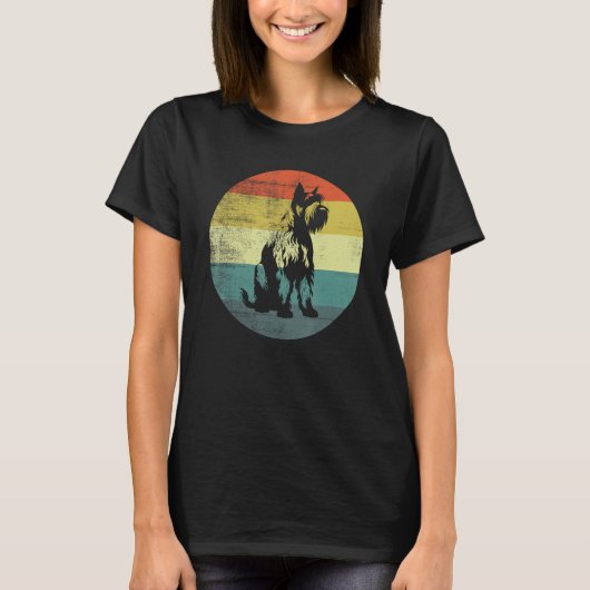 T-shirt Giant Schnauzer Dog Retro Style (Devant)