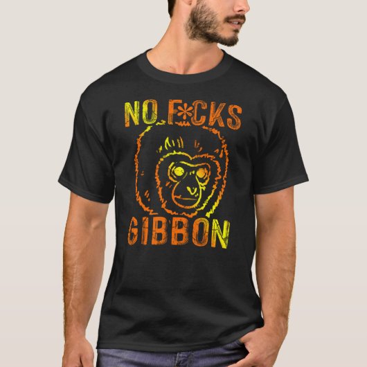 T-shirt Gibbon Ape Monkey Funny (Devant)