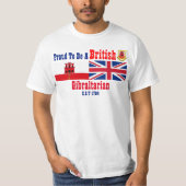 T-shirt Gibraltar Fière D'Être Britannique Gibraltar (Devant)