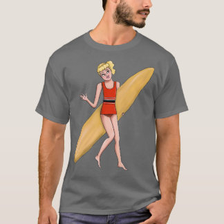 T-shirt Gidget va surfer