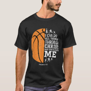 T-shirt Gif de basket-ball chrétien pour hommes garçons en