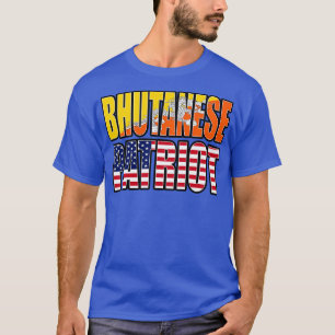 T-shirt Gif du drapeau de la fierté patriotique bhoutanais