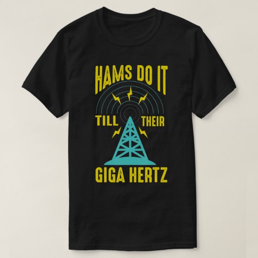 T-shirt Giga Hertz Technicien d'opérateur radio amateur de (Design devant)