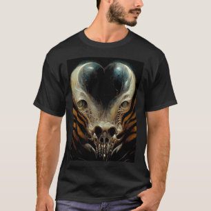 T-shirt Giger Tiger Demon - Horreur Macabre Imaginaire fon