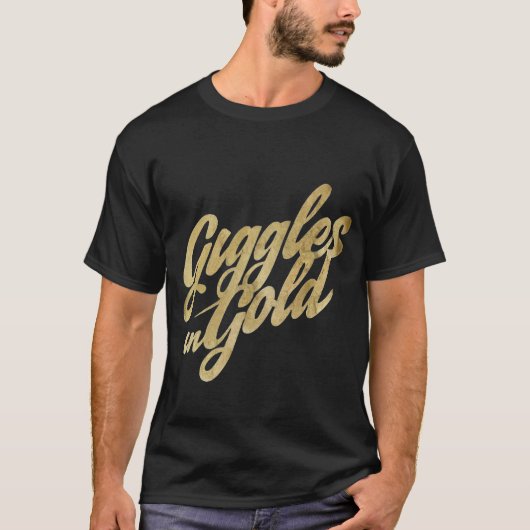 T-shirt Giggles en or (Devant)