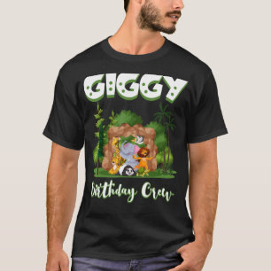 T-shirt Giggy Birthday Crew Zoo Anniversaire Safari Party