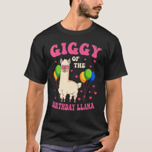 T-shirt Giggy Of The Birthday Lama Anniversaire Party Fami