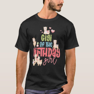 T-shirt Gigi Anniversaire Fille Lama Fête Fiesta Llamazing