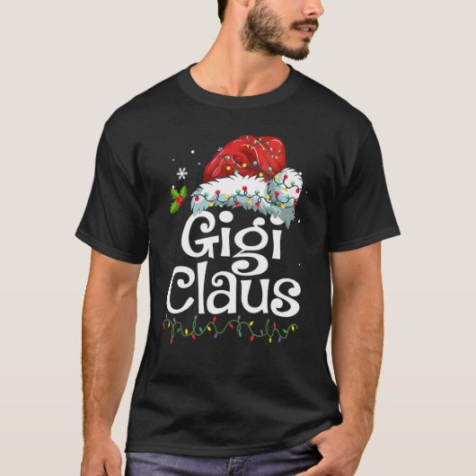 T-shirt Gigi Claus Chemise Santa Hat Red Buffalo Plaid Chr (Devant)