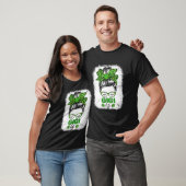 T-shirt Gigi Clover Messy Bun Leopard Funny St Patrick D (Unisexe)