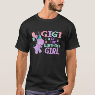 T-shirt Gigi De La Fille Anniversaire Saurus Rex Dinosaur