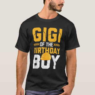 T-shirt Gigi de l'Anniversaire Boy Construction Matching F