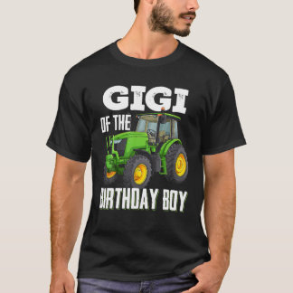 T-shirt Gigi De L'Anniversaire Garçon Famille Tracteurs Fa