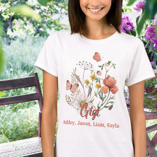 T-shirt Gigi Fleur sauvage Floral Personnalisé Personnalis