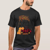 T-shirt Gigi S Petit Camion Rouge Citrouille Art Automne (Devant)