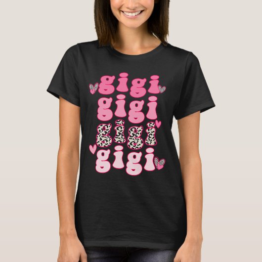 T-shirt Gigi Shadow Valentine's Day Leopard Gigi Vday (Devant)