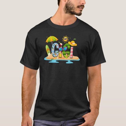 T-shirt Gigi Summer Vacances Plage Correspondance Famille  (Devant)