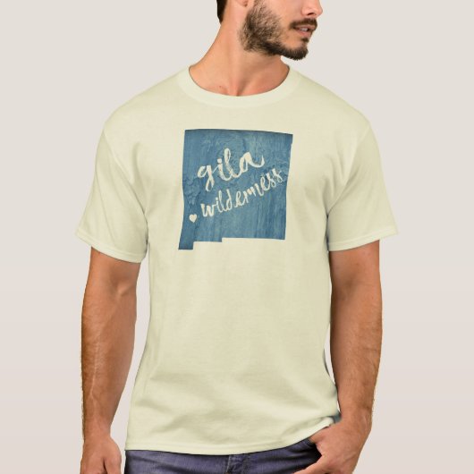 T-shirt Gila Wilderness Nouveau-Mexique Grain de bois (Devant)