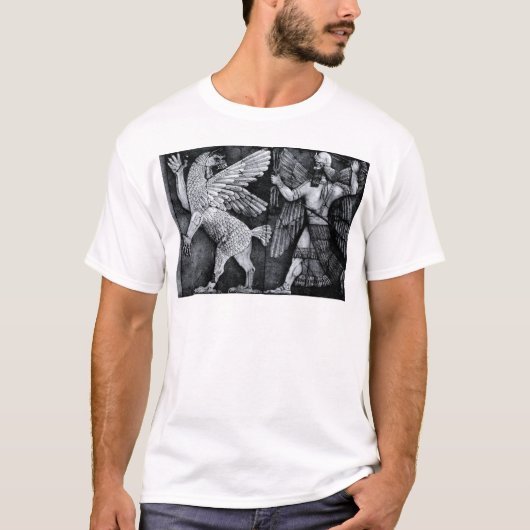T-shirt Gilgamesh--Monstre et dieu soleil de chaos (Devant)