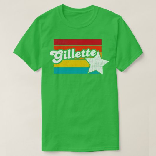 T-shirt Gillette Wyoming Vintage Souvenir déshabillé 2 (Design devant)