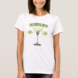 T-shirt Gimlet Martini Cocktail Recipe Art