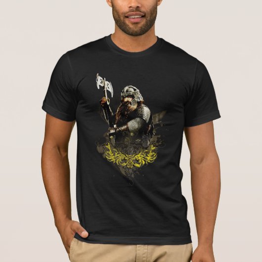 T-shirt GIMLI™ Avec Collage Vecteur Ax (Devant)
