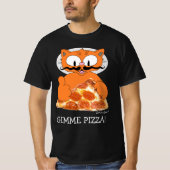 T-shirt GIMME PIZZA ! Señor Gato avec Pepperoni Pizza Slic (Devant)
