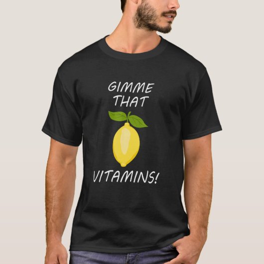 T-shirt Gimme Vitamins Ironic Summer Lemonade Fruits (Devant)
