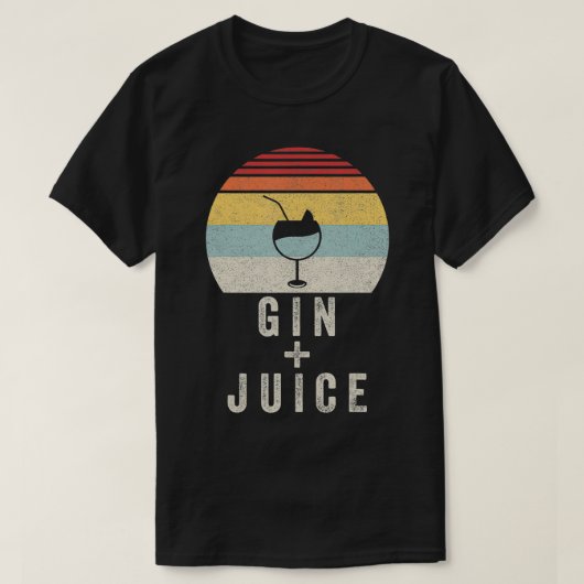 T-shirt Gin rétro vintage + Jus (Design devant)