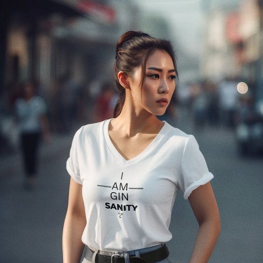T-shirt Gin Sanity Ladies V Neck