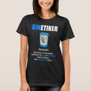T-shirt Ginetiker Alcools London Dry Gin Hommes Femmes