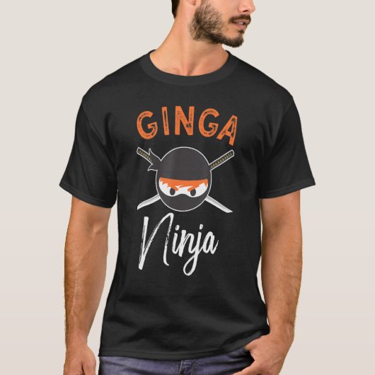 T-shirt Ginga Ninja Funny Redhead Ninja Lover Ginger (Devant)