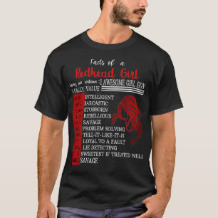 T-shirt Gingembre à tête rouge drôle Faits Cheveux orange