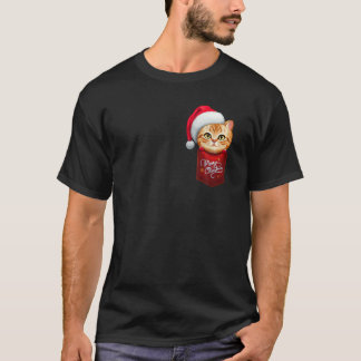T-shirt Gingembre Tabby Chat dans la pochette de la pochet