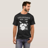 T-shirt Ginger Baker RIP 1939-2019 avec batterie Classic T (Devant entier)