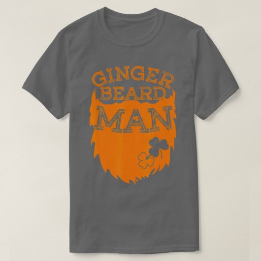 T-shirt Ginger Beard Homme Drôle Jour de la Saint Patrick  (Design devant)