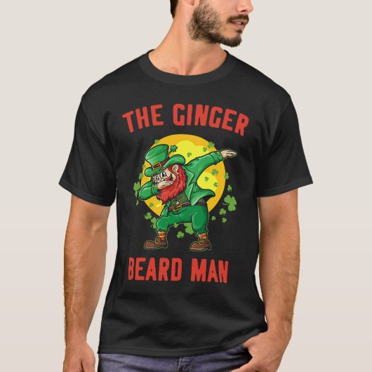 T-shirt Ginger Beard Man Drôle St Patrick's Irish Leprecha (Devant)