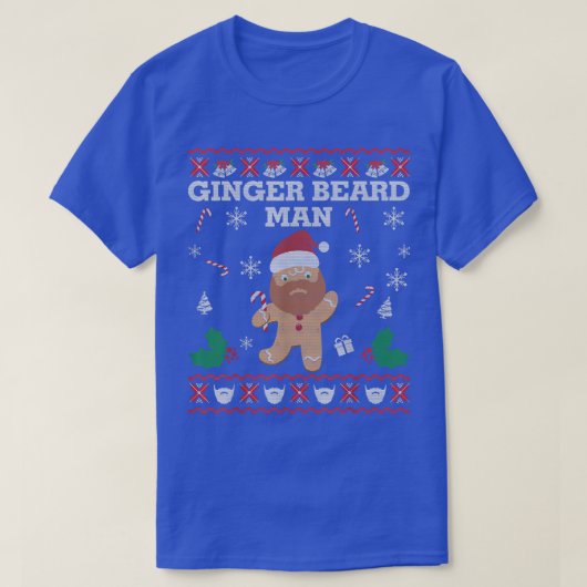 T-shirt Ginger Beard Man Funny Ugly Christmas (Design devant)