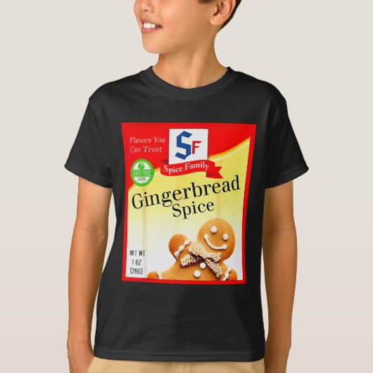 T-shirt Ginger Bread Sce Group Costume Family Matching Hal (Devant)