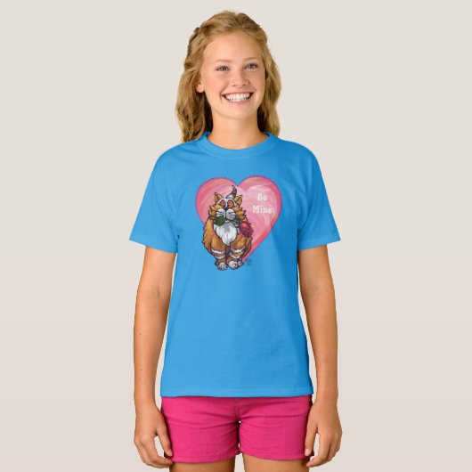 T-shirt Ginger Cat Saint-Valentin (Devant entier)