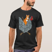 T-shirt Ginger Chat Poulet Ride Orange Chat Chat Poulet Ch (Devant)