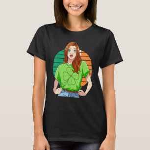 T-shirt Ginger Girl Leprechaun Jour de la Saint Patrick C 