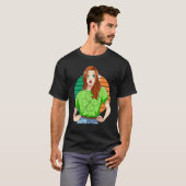 T-shirt Ginger Girl Leprechaun Jour de la Saint Patrick C (Devant entier)