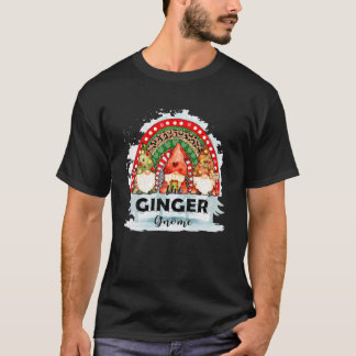 T-shirt Ginger Gnome Correspondant Noël Rainbow Leopar