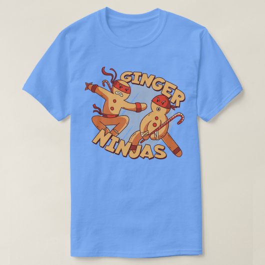 T-shirt Ginger Ninjas Noël drôle (Design devant)