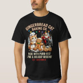 T-shirt Gingerbread Cat Baking Co Purrfect Spice Christmas (Devant)