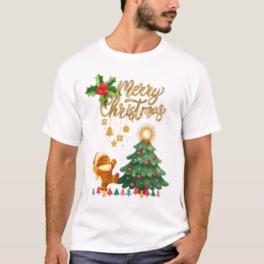T-shirt Gingerbread Christmas Tree Holiday Shirt (Devant)
