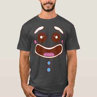 T-shirt Gingerbread Cookie Face Bonheur Bonté alimentaire