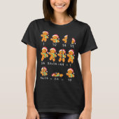 T-shirt Gingerbread Cookie Santa Hat Fraction Math Teacher (Devant)